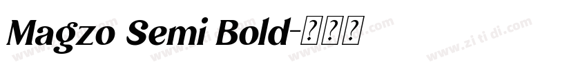 Magzo Semi Bold字体转换